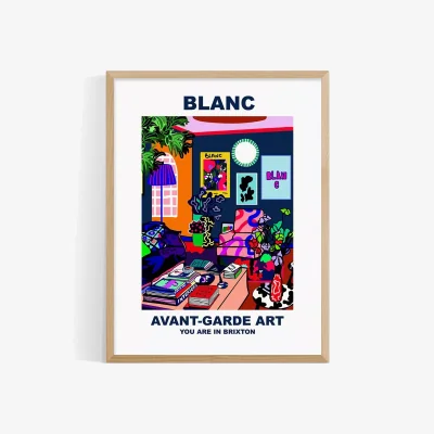 John Lewis EAST END PRINTS BLANC Prints 'Brixton' Framed Print
