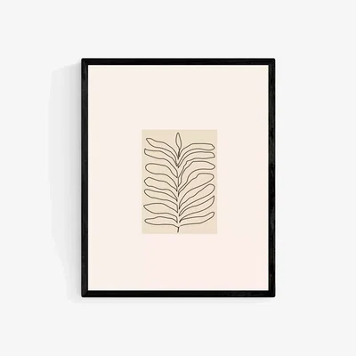 John Lewis Flower Love Child - Organics Wood Framed Print, 52 x 42cm, Black/White
