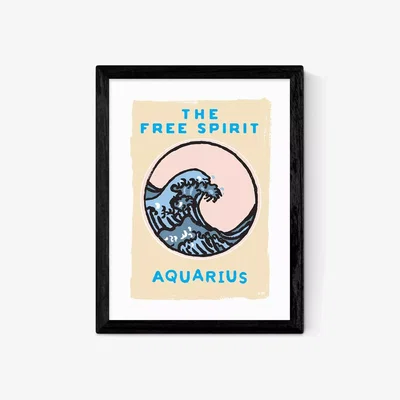 John Lewis EAST END PRINTS Sophie Ward 'Aquarius The Free Spirit' Framed Print