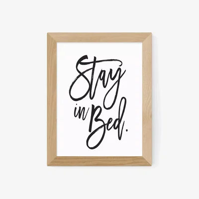 John Lewis EAST END PRINTS Honeymoon Hotel 'Stay In Bed' Framed Print