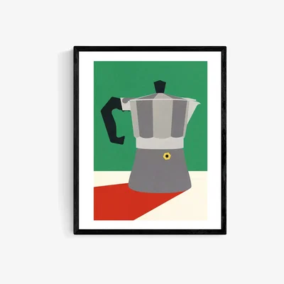 John Lewis Rosi Feist - Espresso Wood Framed Print, 52 x 42cm, Green