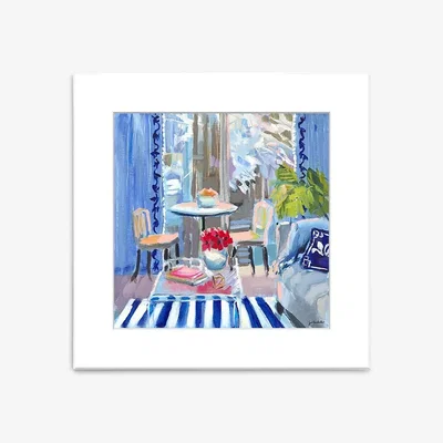 John Lewis Jenny Westenhofer - 'Living Room' Wood Framed Print, 58 x 58cm, Blue/Multi