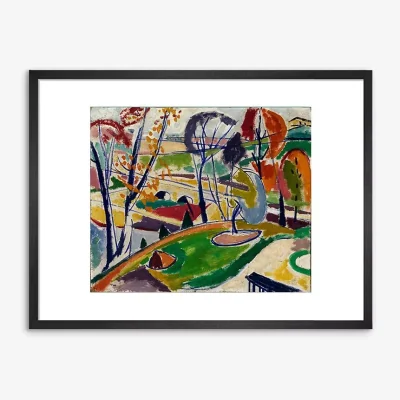 John Lewis Henry Lyman Sayen - 'Landscape View' Framed Print & Mount, 45 x 60cm, Green/Multi