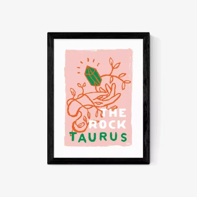 John Lewis EAST END PRINTS Sophie Ward 'Taurus The Rock' Framed Print