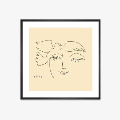 John Lewis Pablo Picasso - 'Le Visage De La Paix' Framed Print & Mount, 50 x 50cm, White