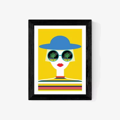 John Lewis EAST END PRINTS Ana Jaks 'Sunglasses' Framed Print