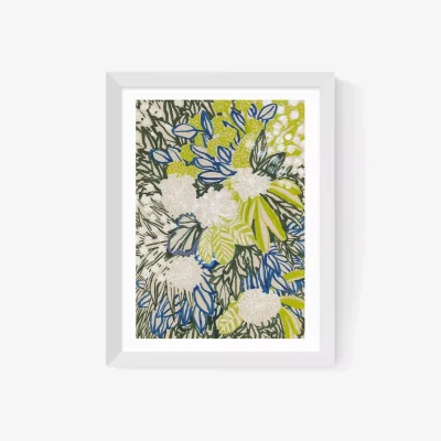 John Lewis EAST END PRINTS Elena Blanco 'Ink Floral' Framed Print