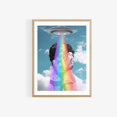 John Lewis EAST END PRINTS MsGonzalez 'Love is Love is Love' Framed Print