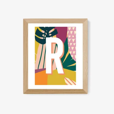 John Lewis EAST END PRINTS Sei and Ru 'R Letter' Framed Print