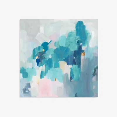 John Lewis Valeria Mravyan - 'Bolded' Canvas Print, 80 x 80cm, Turquoise