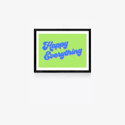 John Lewis EAST END PRINTS apricot+birch 'Happy Everything II' Framed Print