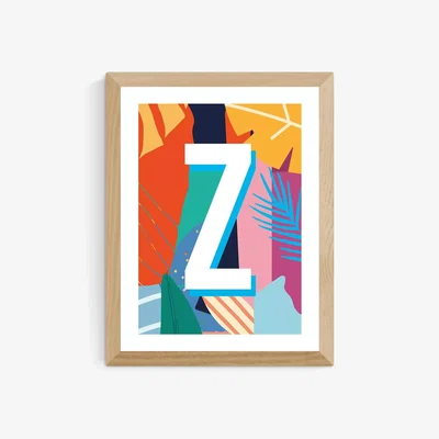 John Lewis EAST END PRINTS Sei and Ru 'Z Letter' Framed Print