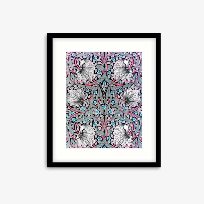 John Lewis William Morris - 'Pimpernel' Framed Print & Mount, 63.5 x 53.5cm, Blue/Multi