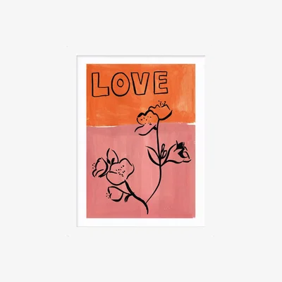 John Lewis EAST END PRINTS Keren Parmley 'Blossom Love' Framed Print