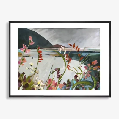 John Lewis Louise Body - 'Dark and Light' Floral Framed Print & Mount, 50 x 70cm, Grey/Multi