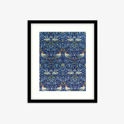 John Lewis William Morris - 'Bird' Framed Print & Mount, 63.5 x 53.5cm, Blue/Multi