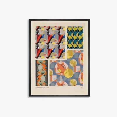 John Lewis Adam and Maurice-Pillard Verneuil - Kaleidoscope Plate 5 Framed Print, 70 x 55cm, Multi