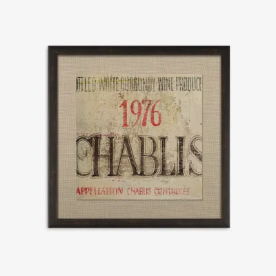 John Lewis Fabrice De Villeneuve - 'Chablis' Textured Linen Framed Print, 30 x 30cm, Brown