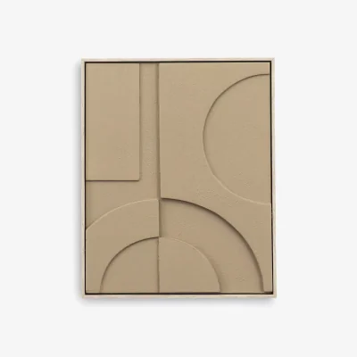 John Lewis John Lewis & Partners Bolzano Textured Abstract Framed Wall Art, 52.5 x 42.5cm, Brown