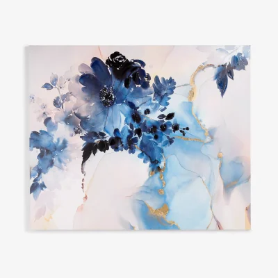 John Lewis Purple Floral Dreams - Hand-Finished Canvas Print, 150 x 180cm, Purple