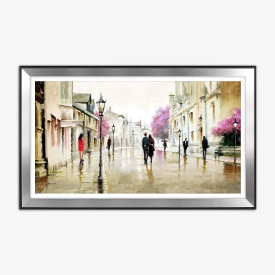 John Lewis Richard Macneil - 'Afternoon Stroll' Framed Print, 73.5 x 113.5cm, Pink/Multi