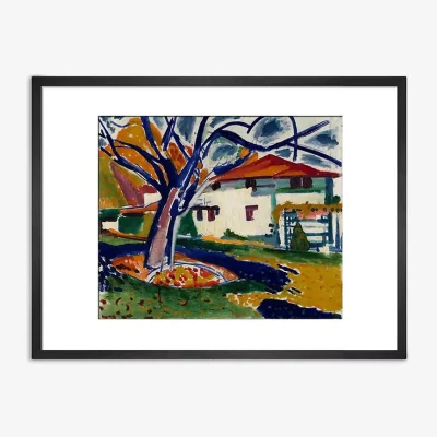John Lewis Henry Lyman Sayen - 'Blue Trees' Framed Print & Mount, 45 x 60cm, Multi
