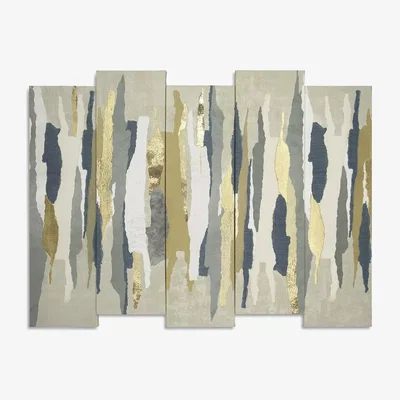 John Lewis Eva Watts - 'Cascade' Canvas Print, 90 x 120cm, Grey/Multi