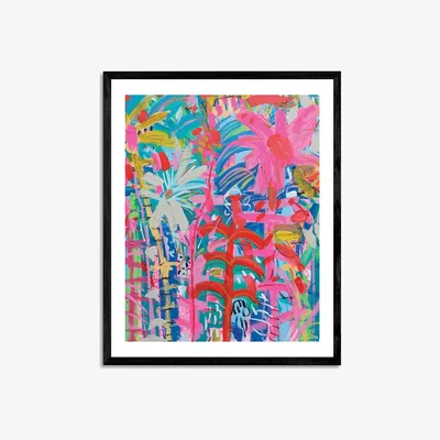 John Lewis Emily Powell - 'Wonderful Brights' Wood Framed Print, 52 x 42cm, Pink