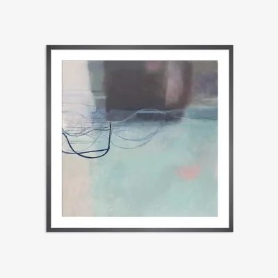 John Lewis Ele Pack - '5000 Miles' Framed Print & Mount, 80 x 80cm, Blue/Multi