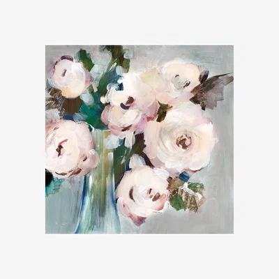 John Lewis Valeria Mravyan - Bouquet I Canvas Print, 60 x 60cm, Pale Pink