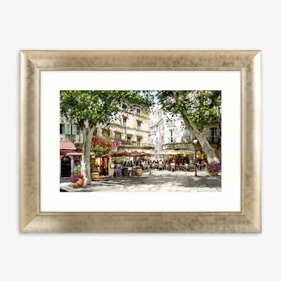 John Lewis Richard Macneil - European Cafe Scene Framed Print & Mount, 61.5 x 81.5cm, Multi
