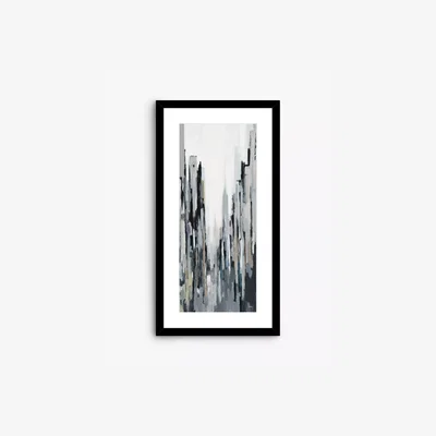 John Lewis Gregory Lang - City Centre II Framed Print & Mount, 84.5 x 44.5cm, Blue/Grey