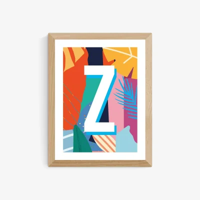 John Lewis EAST END PRINTS Sei and Ru 'Z Letter' Framed Print