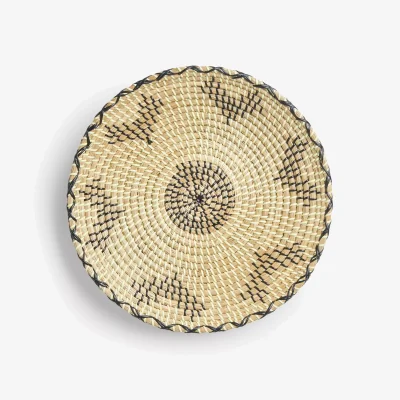 John Lewis John Lewis Woven Seagrass Star Wall Art, 42cm, Natural/Black