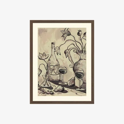 John Lewis John Lewis Harlie Briggs 'Evening Conversation' Framed Print & Mount, 42 x 32cm, Brown