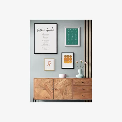 John Lewis EAST END PRINTS Rafael Farias 'Coffee Guide' Framed Print