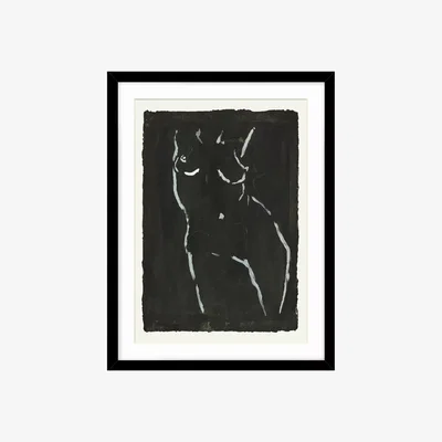 John Lewis John Lewis Harlie Briggs 'Echo Figurative' Framed Print & Mount, 42 x 32cm, Black/Beige