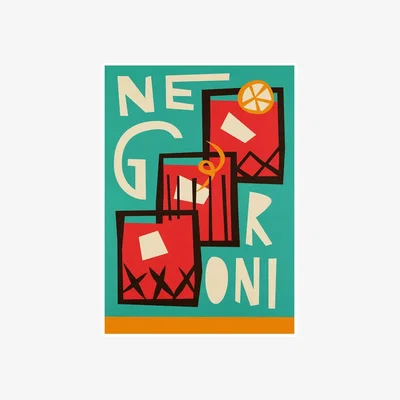 John Lewis EAST END PRINTS Fox & Velvet 'Negroni' Framed Print