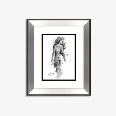 John Lewis Joanne Boon Thomas - 'Female Study 1' Framed Print & Mount, 60.5 x 50.5cm, Grey