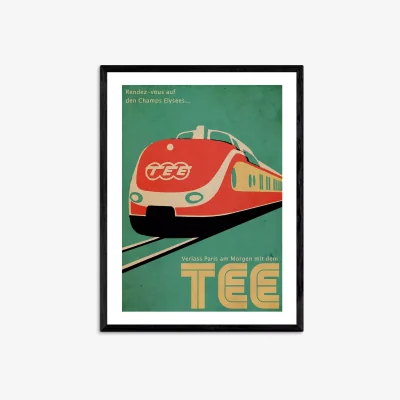 John Lewis EAST END PRINTS Indieprints 'Trans-Europe Express' Framed Print