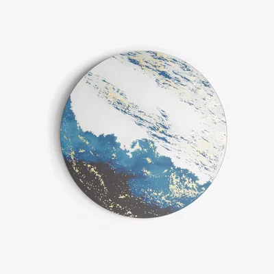 John Lewis John Lewis & Partners Round Art Mirror, 80cm, Blue