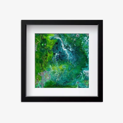 John Lewis YARDART - Helen Lynch 'Dreams' Outdoor Waterproof Framed Print, 67 x 67cm, Turquoise