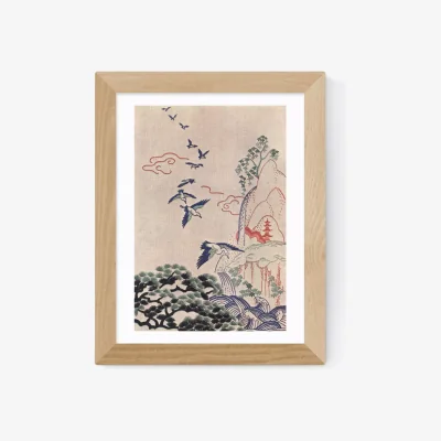John Lewis EAST END PRINTS Vintage by Hemingway 'Hiroshige Stitch Craft' Framed Print