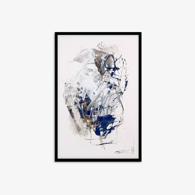 John Lewis Natasha Barnes - 'Semblance I' Framed Print, 62 x 42cm, Blue/Multi