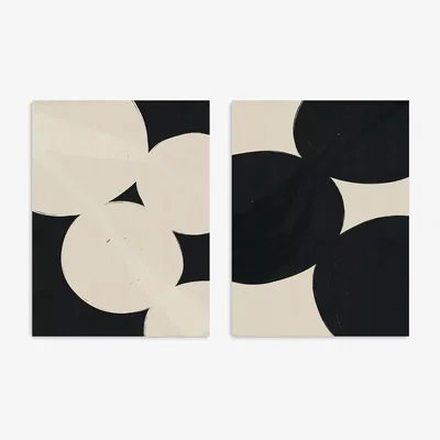 John Lewis EAST END PRINTS Alisa Galitsyna 'Finding Balance' Unframed Print, Set of 2, 40 x 30cm, Monochrome