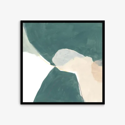 John Lewis June Erica Vess - 'Tilt II' Abstract Framed Print, 52 x 52cm, Green