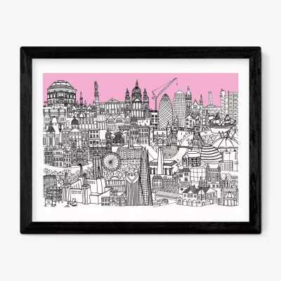 John Lewis EAST END PRINTS Lizzie Prestt 'London Jungle' Framed Print