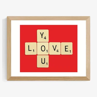 John Lewis EAST END PRINTS Florent Bodart 'Love You' Framed Print