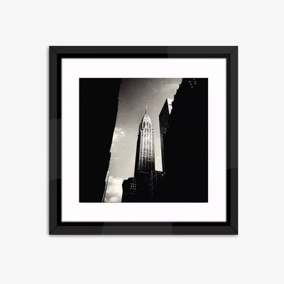 John Lewis New York Chrysler Building - Framed Print & Mount, 45.5 x 45.5cm