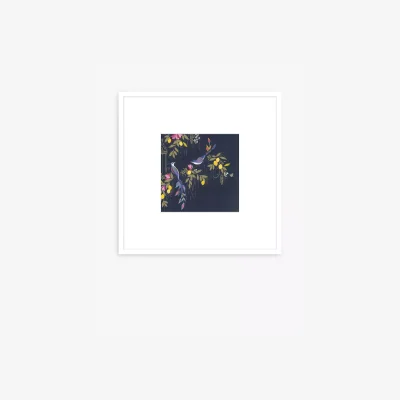 John Lewis John Lewis Sara Miller 'Navy Orchard' Framed Print & Mount, 50 x 50cm, Navy/Multi